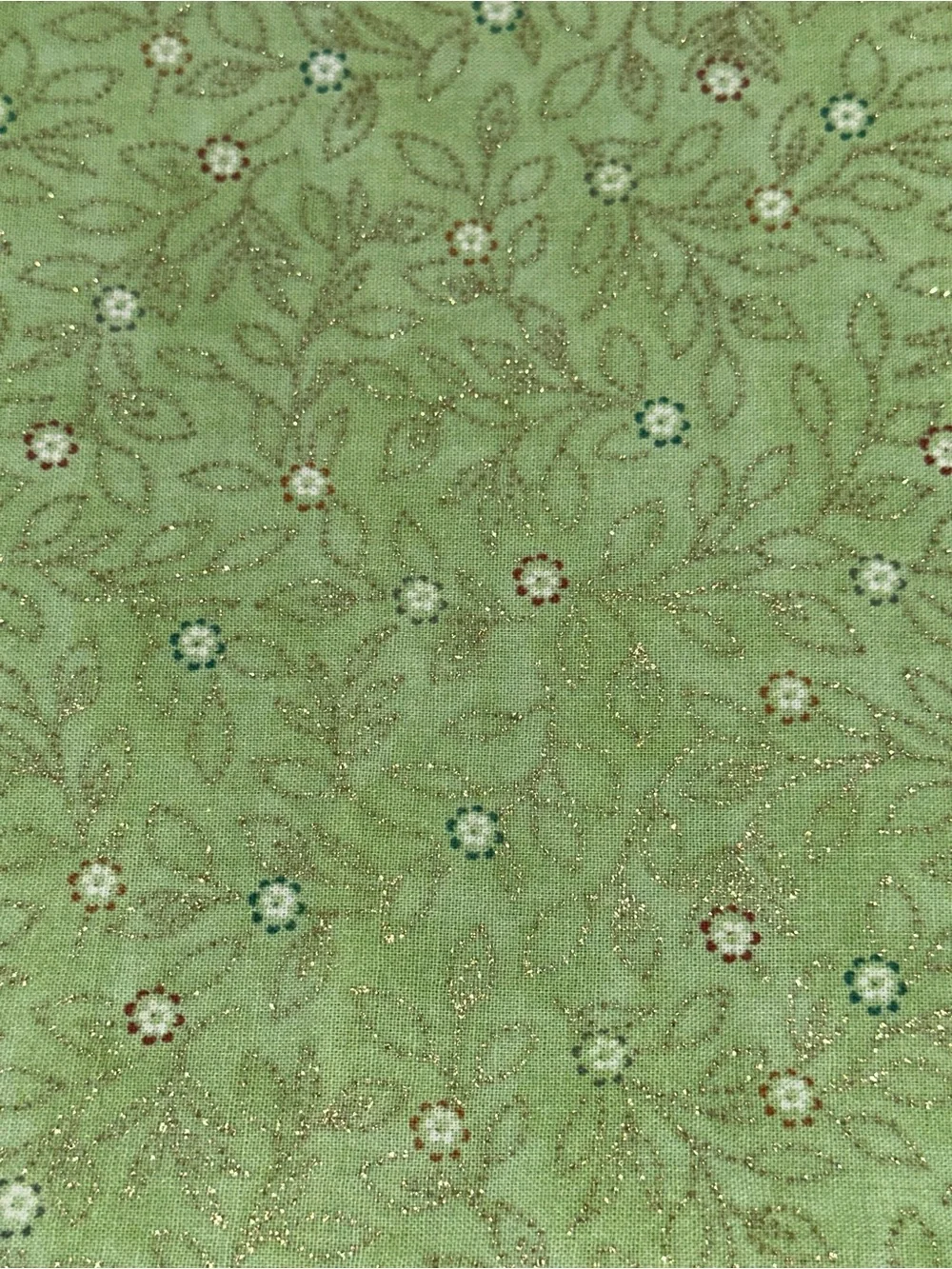 Keepsake Calico Gold Gilded Fabric by Joann